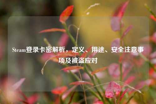 Steam登录卡密解析,定义、用途、安全注意事项及被盗应对