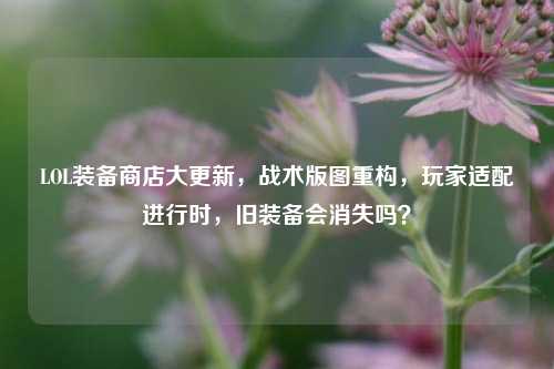 LOL装备商店大更新,战术版图重构,玩家适配进行时,旧装备会消失吗?