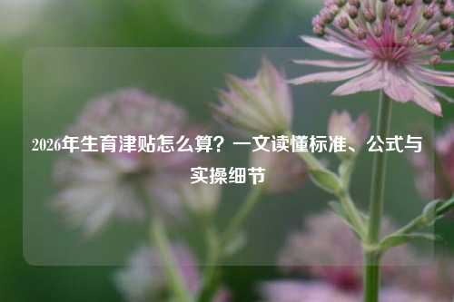 2026年生育津贴怎么算？一文读懂标准、公式与实操细节