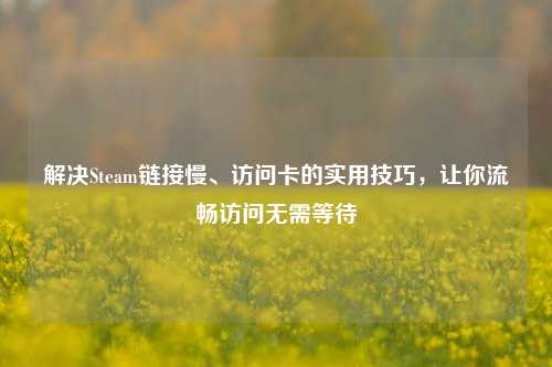 解决Steam链接慢、访问卡的实用技巧,让你流畅访问无需等待