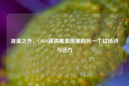 准星之外,CSGO高清唯美图里的另一个战场诗与远方