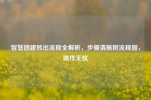 智慧团建转出流程全解析,步骤清晰附流程图,操作无忧